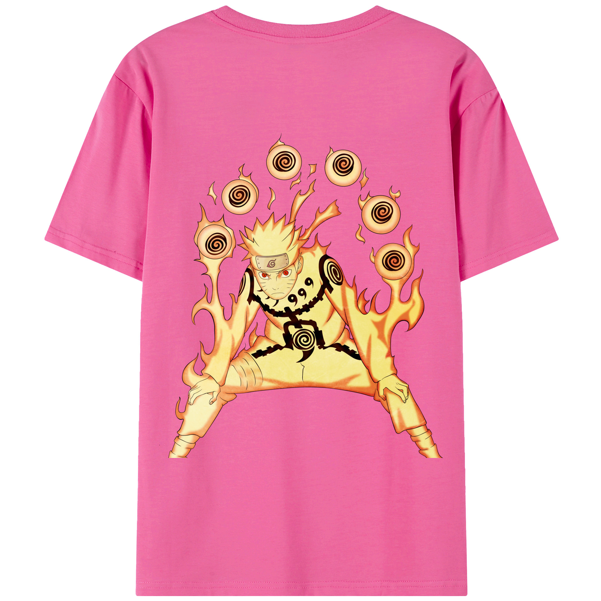 （画像用） NARUTO -ナルト- うずまき ナルト Uzumaki Naruto レディース半袖Tシャツ(バックプリント)